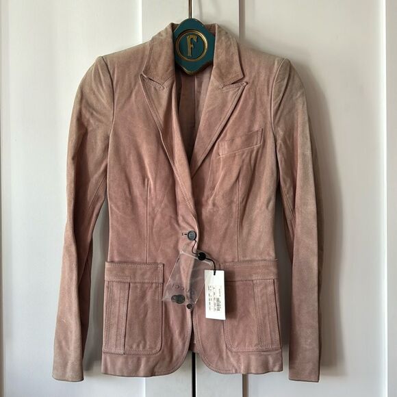 Vintage 2005 Gucci pink suede Jacket/blazer - 38 - Picture 1 of 13